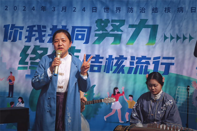 “手绘青春，防核有我；你我共同努力，终结结核流行”—莲池区疾控中心联合beat365英国官网开展肺结核防治宣传活动
