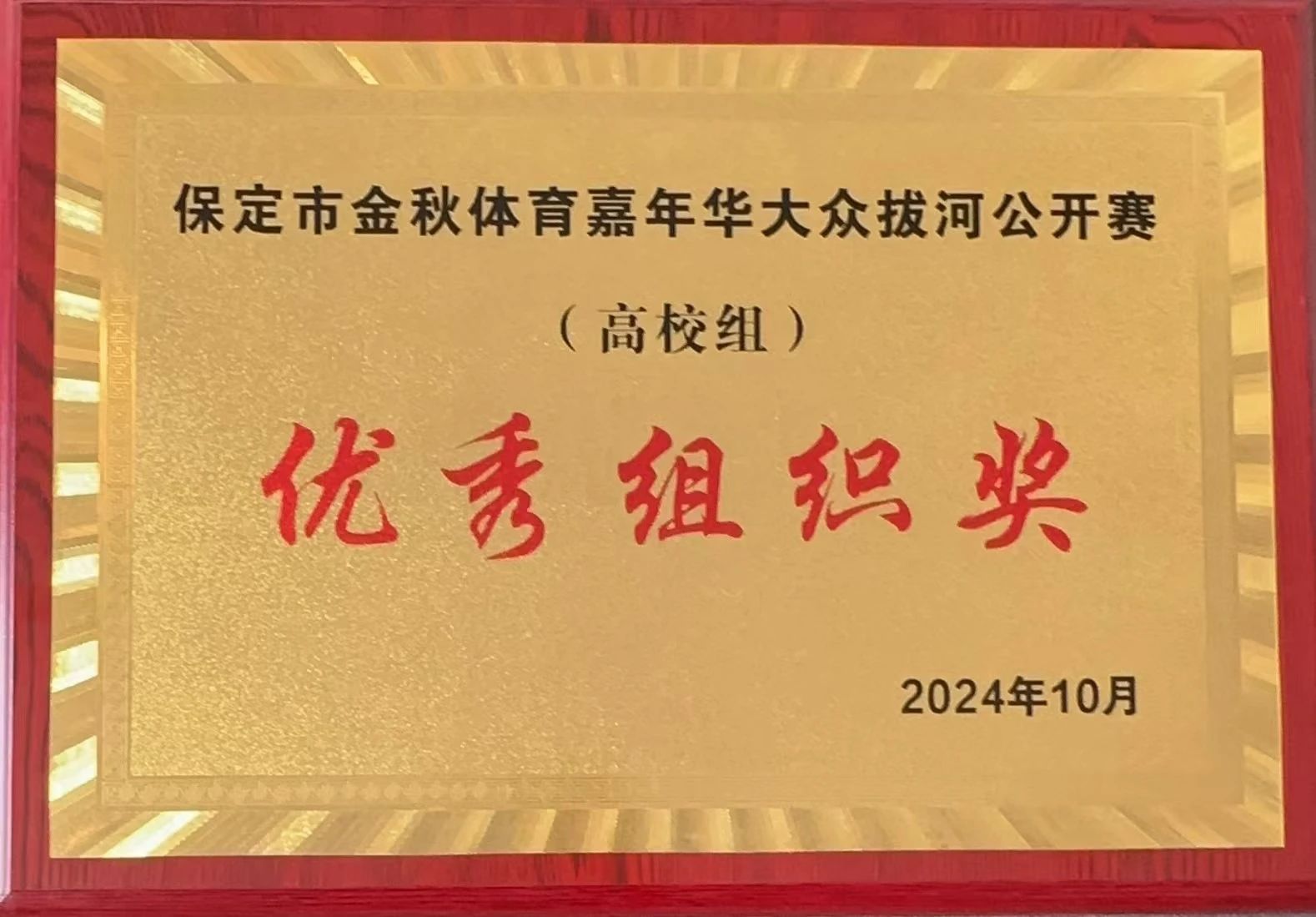 【团团速递】喜报|beat365官网在保定市金秋体育嘉年华拔河比赛中获佳绩