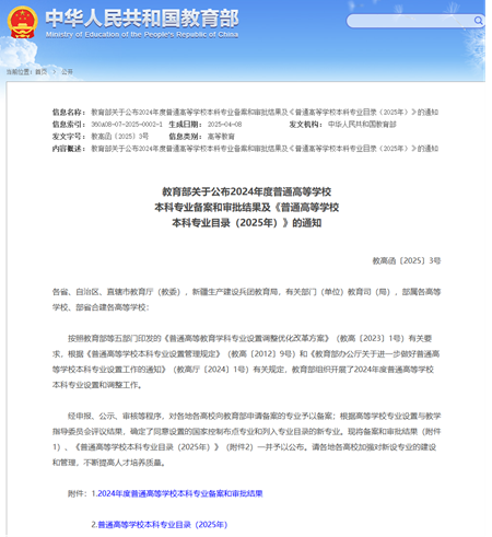 beat365英国官网两个本科专业顺利通过教育部备案审批