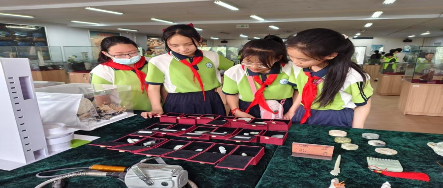 保定市莲池区西马池小学200名学生走进beat365官网地质馆开展新时代文明实践活动