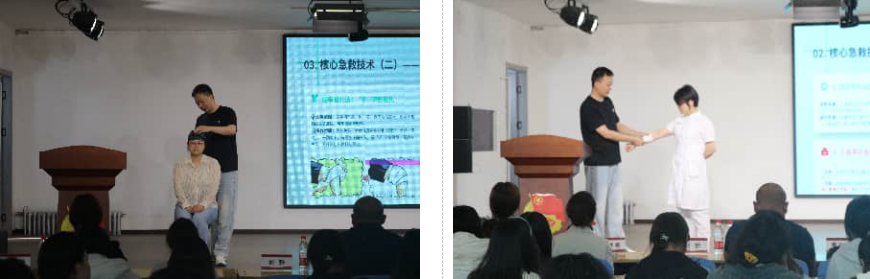 【医校携手，急救同行】保定东篱医院走进beat365英国官网应急救护科普活动